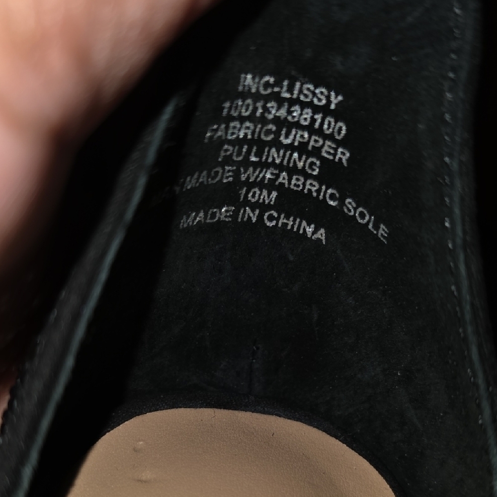 INC International Concepts Black and Tan Heels - Picture 8 of 9